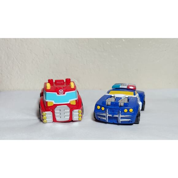 Transformers Playskool Rescue Bots Police Car And Heatwave Fire Bot Pre-owned - Picture 4 of 8